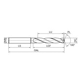 G-D966-A5N 5D External Coolant Twist Drill for Aluminum Alloy Machining D7.50-20.00 - Big-tools Industrial Supply Tools for Metal Cutting